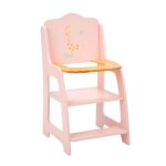 Chaise haute en bois - arias - 26x28x49 cm - pour enfants d�s 3 ans - design rose - mat�riaux de haute ...
