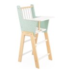 Chaise haute en bois fsc poupon 303642cm vert - avec coussin tablette repas - jouet imitation - set accessoire ... Chaise haute en bois fsc poupon 303642cm vert - avec coussin tablette repas - jouet imitation - set accessoire ...