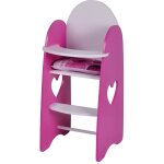 Chaise haute de poupe en bois 29 x 24 x 55 cm - accessoire poupon