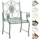 Chaise de jardin - clp - punjab - fer forg� - style romantique - blanc antique
