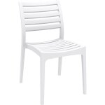 Chaise de jardin en plastique design simple empilable blanc 10 mdj10226