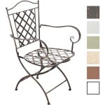 Chaise de jardin - clp - adara - fer forg - design antique - pliable