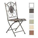 Chaise de jardin pliable en mtal sibell - clp - bronze - fer forg solide et rsistant