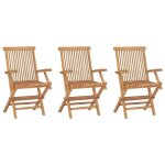 Chaises de jardin pliables - vidaxl - bois de teck massif