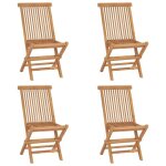Chaises de jardin pliables - vidaxl - bois de teck massif - confortable et durable - marron