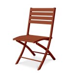 Chaise de jardin pliante marius en aluminium - terracotta