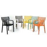 1 chaise de jardin sitwell design r�sistante aux intemp�ries jaune