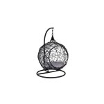 Chaise de jardin suspendue pour enfants - lexi - noir - confortable et design
