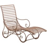 Chaise longue de jardin amiens en fer forg - clp - marron antique - style antique - design - extrieur ...