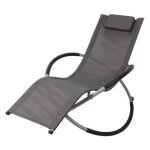 Chaise longue de jardin - bc - elec - hmbl - 04 - grey - pliable - rsistant aux intempries - gris