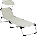 Chaise longue de jardin malta crème 210cm transat avec pare - soleil réglable bain de soleil pliable ... Chaise longue de jardin malta crème 210cm transat avec pare - soleil réglable bain de soleil pliable ...