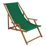 Chaise longue de jardin verte chilienne bain de soleil pliant mobilier de jardin 10 - 304