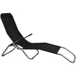 Chaise longue - lifetime - noir - pliable - lger - plastique durable