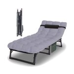 Chaise longue pliante - divit kl3 - matelas rembourr� beige - dossier 4 positions - pliable