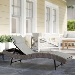 Chaise longue en r�sine tress� bain de soleil avec dossier r�glable 5 positions et appui - t�te 198 x ...