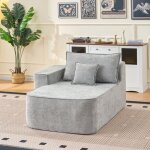 Chaise longue sans montage ? canap� confortable et doux avec coussins et poches lat�rales maisentiel