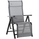 Chaise longue - transat pliable avec coussin - dossier r�glable 9 positions - pliable & portable - acier ...