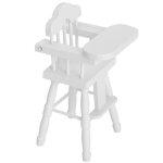 Meubles de maison de poupe - fydun - chaise haute miniature - blanc - 1 / 12 - accessoires dintrieur ...