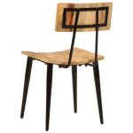 Chaises � manger en bois de manguier - wiens - lot de 2 - 44x40x80 cm - bois de manguier massif - cadre ...