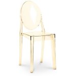 Chaise transparente de salle � manger - victoire ambre