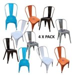 Chaise en métal de style industriel pour la maison restaurant bar pizzerie. set 4 chaises couleur multicolor ... Chaise en métal de style industriel pour la maison restaurant bar pizzerie. set 4 chaises couleur multicolor ...