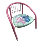 Chaise mtallique rose lilo et stitch disney 36x35x36 cm