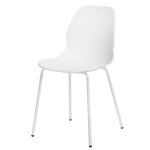 Chaise moderne - layer 4 - blanc - polypropylne - pieds mtal
