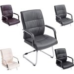 Chaise oscillante avec accoudoirs sievert - clp - chaise de visiteur - chaise de confrence - gris - ...