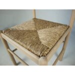 Chaise en paille de rivière - pisa - remplacement 2 pièces - marron - bois massif Chaise en paille de rivière - pisa - remplacement 2 pièces - marron - bois massif