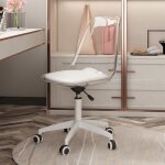 Chaise pivotante moderne - dossier transparent - r�glable en hauteur - rembourrage pu - 360�