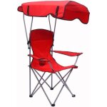 Chaise de plage avec ombre de la canop�e - chaise de camping robuste pliante avec parasol porte - gobelets ...