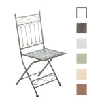 Chaise pliable nostalgique asina loraville - clp - en m�tal - fer forg� - 6 couleurs - vert antique