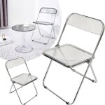 Chaise pliante acrylique dossier transparent - marque - modle - durable - charge maximale 200kg