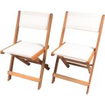 Lot de 2 chaises pliantes en bois exotique seoul - maple - beige Lot de 2 chaises pliantes en bois exotique seoul - maple - beige