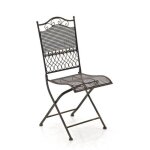 Chaise pliante en fer forg kiran - clp - 6 couleurs au choix
