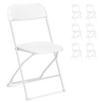 Chaises pliantes en plastique blanches confrence jardin fte 6 pices