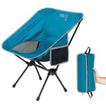 Chaise pliante ultral�g�re - nils camp - nc3320 - bleue - 08 kg - polyester 600d - rev�tement pvc - tubes ...