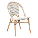 Chaise dint�rieur trecia en rotin 48x56cm blanc - atmosphera cr�ateur dint�rieur