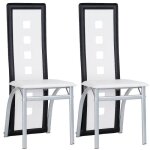Chaises de salle  manger - lot de 2 - contemporain - design - blanc