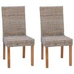 Les soldes chaise de salle � manger (2 pcs) - cloud - chaises � dossier haut - gris kubu 45x54x93 cm ...