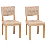 Les soldes chaise de salle � manger (2 pcs) - cloud - chaises � dossier haut - naturel 46x55x84 cm j127 ...