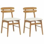 Les soldes chaise de salle � manger (2 pcs) - cloud - chaises � dossier haut - naturel et clair j356