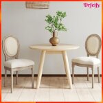 Chaise de salle � manger - akozon - m�daillon style louis xvi - lot de 2 - bois massif sculpt� - assise ...