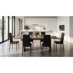 Chaises de salle � manger - albatros - milano noir - lot de 6 - m�tal et simili cuir