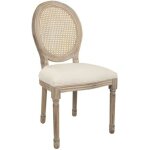 Chaise de salle � manger - alexandra house living - beige - bois - design contemporain
