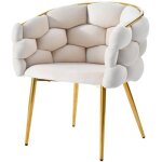 Chaises de salle  manger - assise rembourre en velours - scandinave - pieds mtal