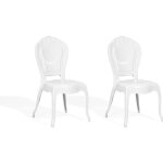 Chaises de salle à manger blanche vermont - beliani - lot de 2 - classique - intérieur Chaises de salle à manger blanche vermont - beliani - lot de 2 - classique - intérieur