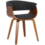 Chaise de salle à manger bruce - clp - noir - noyer - bois - tissu - design contemporain Chaise de salle à manger bruce - clp - noir - noyer - bois - tissu - design contemporain
