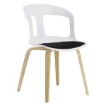 Chaise de salle à manger ou de bureau avec accoudoirs pärumm joritz blanc 50x53x82 cm Chaise de salle à manger ou de bureau avec accoudoirs pärumm joritz blanc 50x53x82 cm