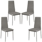 Chaises de salle à manger contemporaines - lot de 4 - gris Chaises de salle à manger contemporaines - lot de 4 - gris